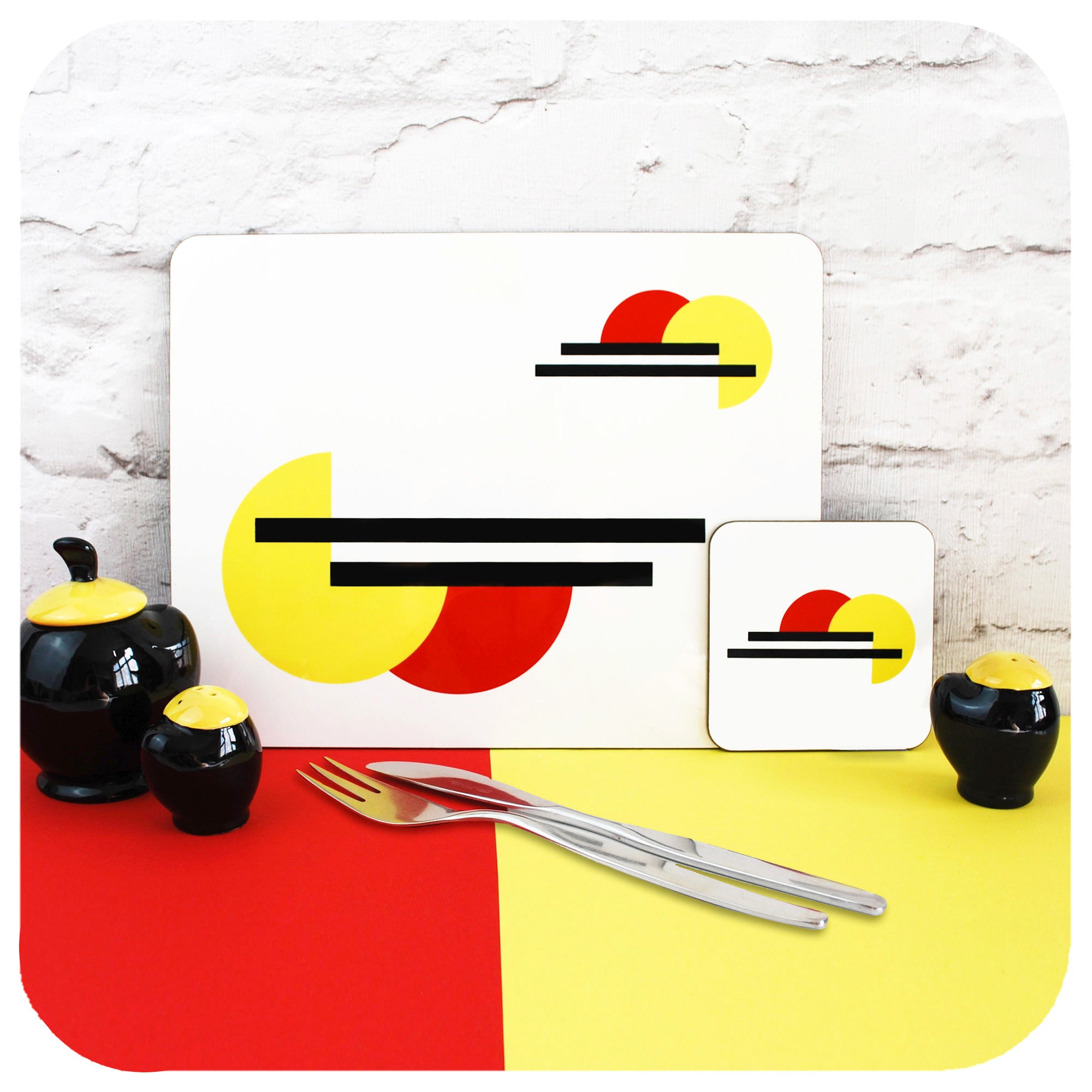 Bauhaus, modernist style Tableware set | The Inkabilly Emporium