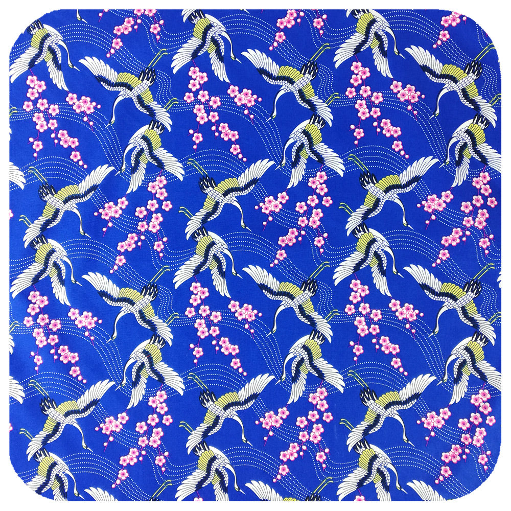 Japanese Blossom Bandana fabric close up | The Inkabilly Emporium