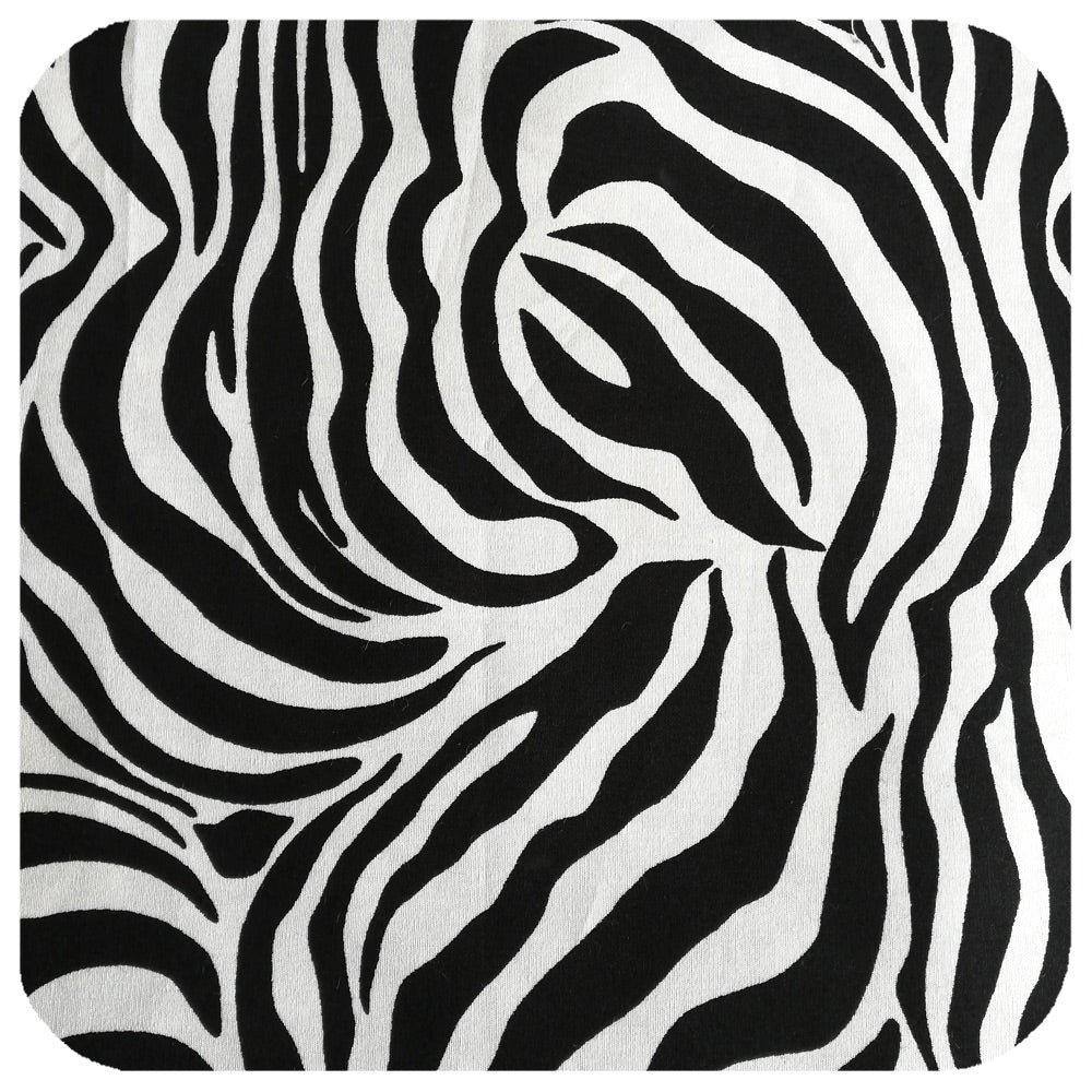 Zebra Print Bandana, close-up of fabric | The Inkabilly Emporium