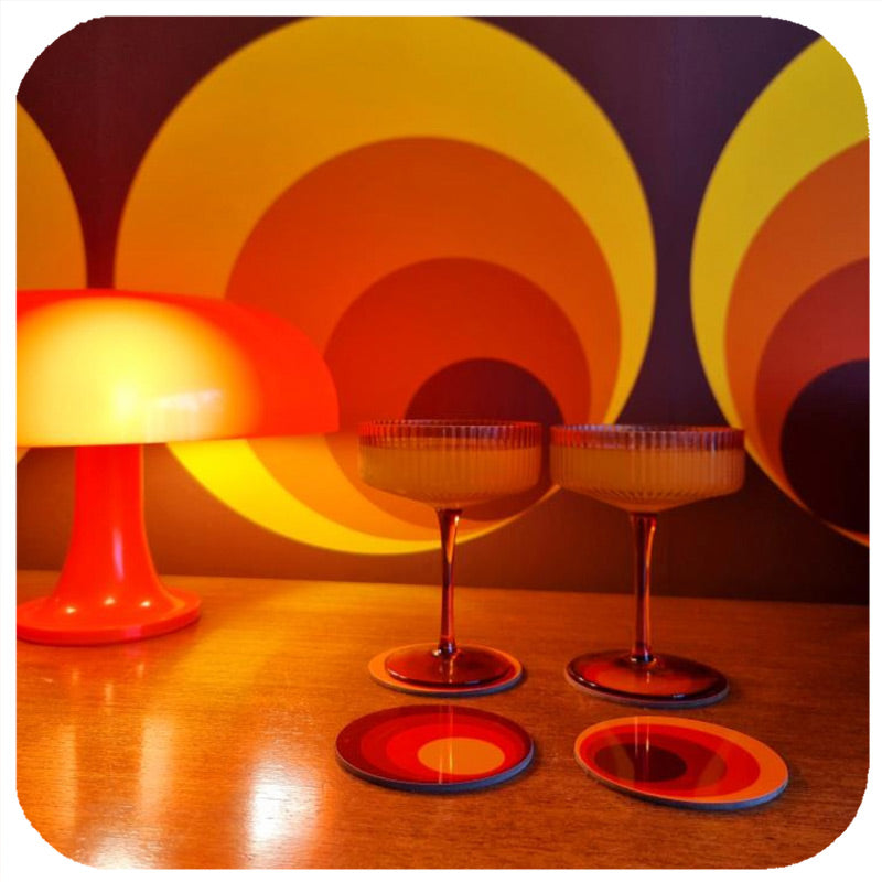Customer Photo of 70s style coasters in a 70s room