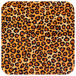 Close up photo of leopard print fabric used in Inkabilly's bandanas