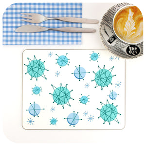 Atomic Starburst Placemat, 50s kitchen setting | The Inkabilly Emporium