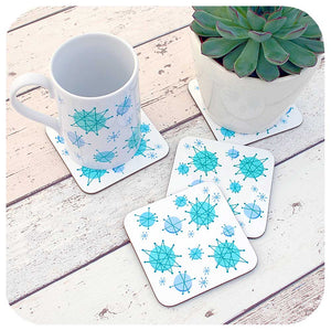 Matching Atomic Starburst Coasters and Mugs | The Inkabilly Emporium