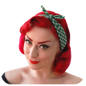 Green Gingham Bandana | The Inkabilly Emporium