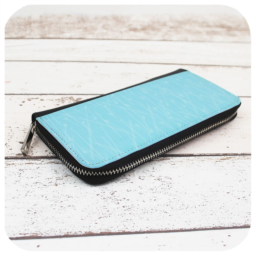 Seconds Blue Pins Large Purse - end of line