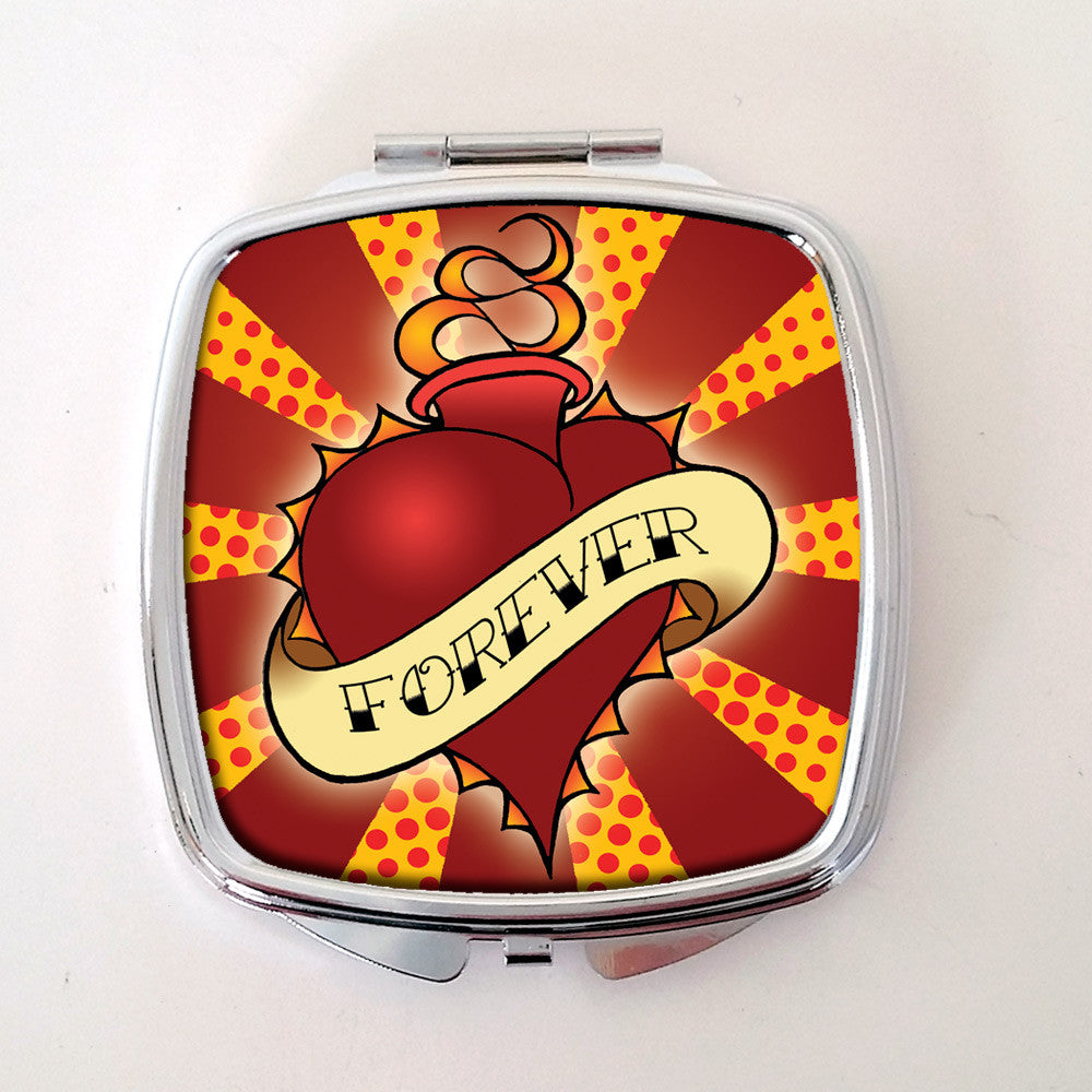Customised Love Token Compact Mirror | The Inkabilly Emporium