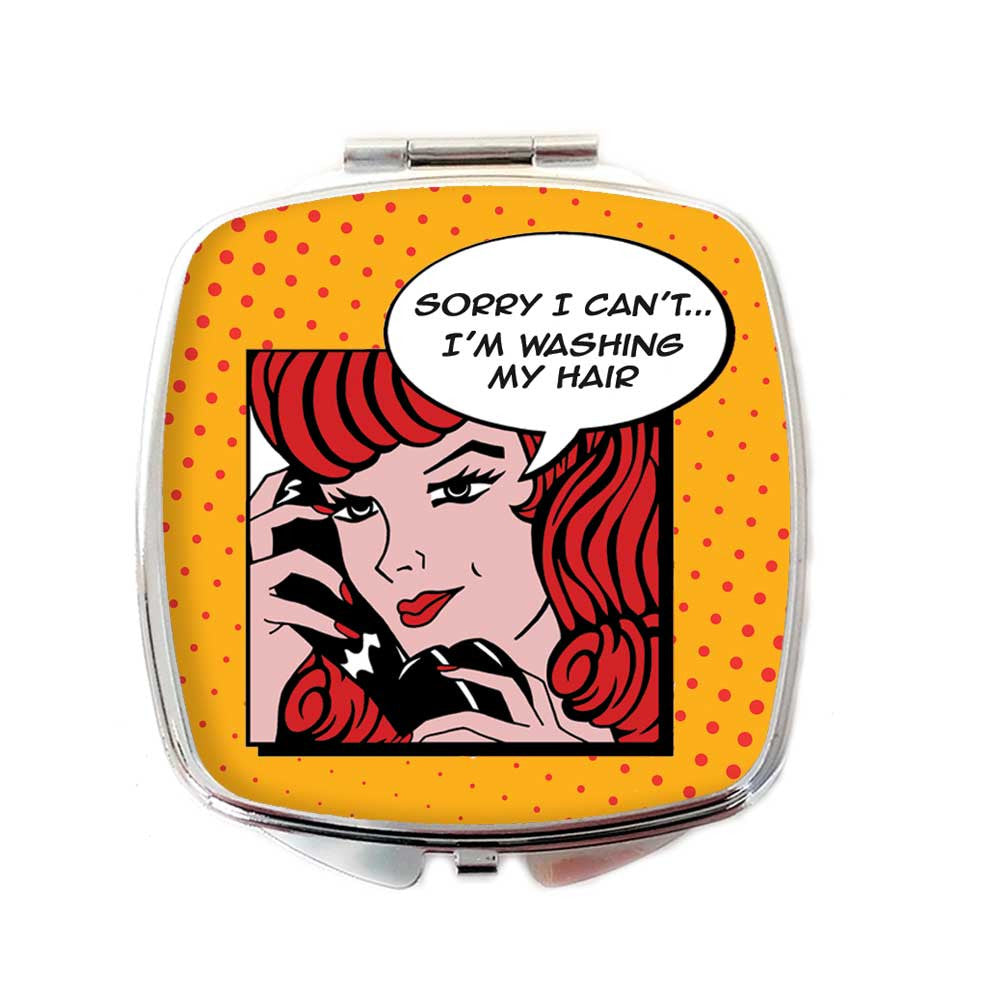 comic strip pin up compact mirror | The Inkabilly Emporium