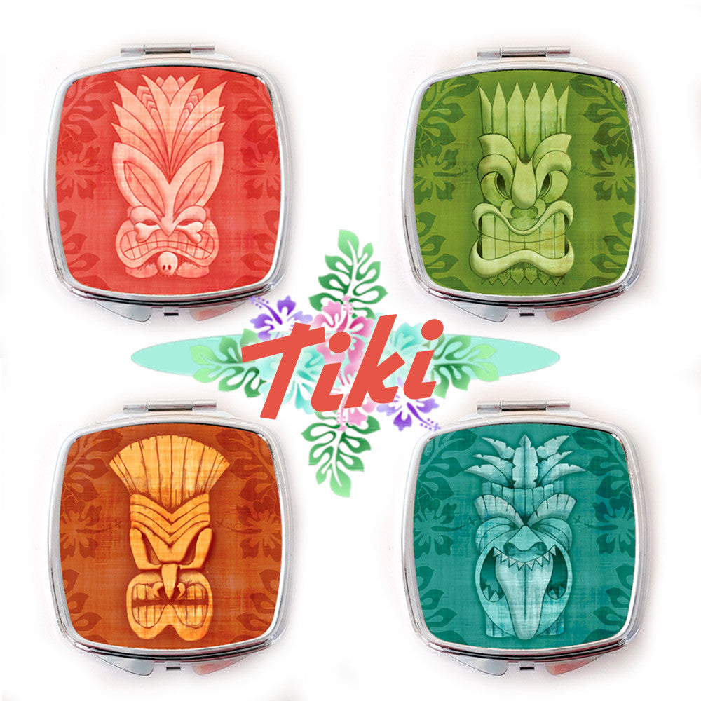 Tiki Compact Mirrors | The Inkabilly Emporium