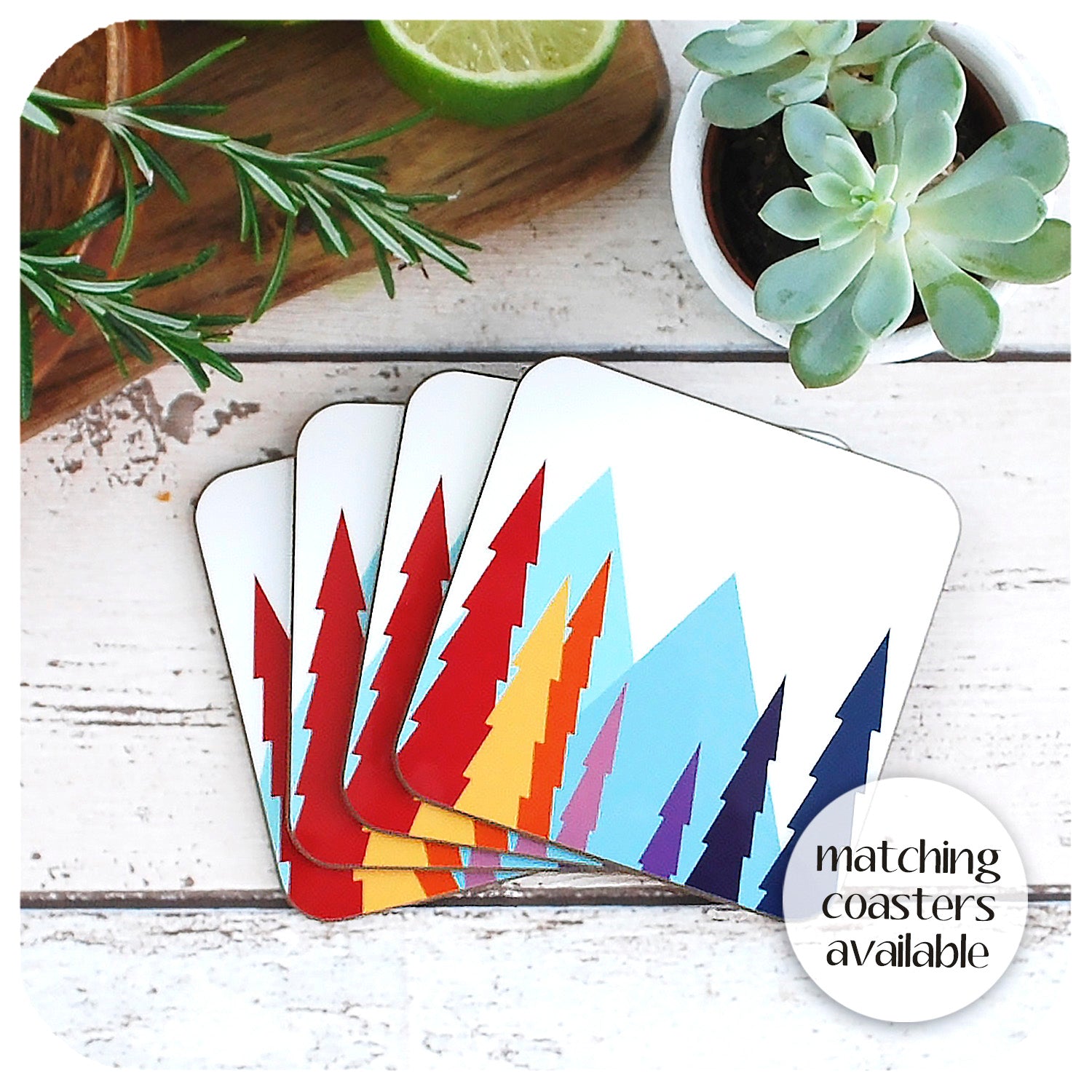 Matching Nordic Trees Coasters available | The Inkabilly Emporium