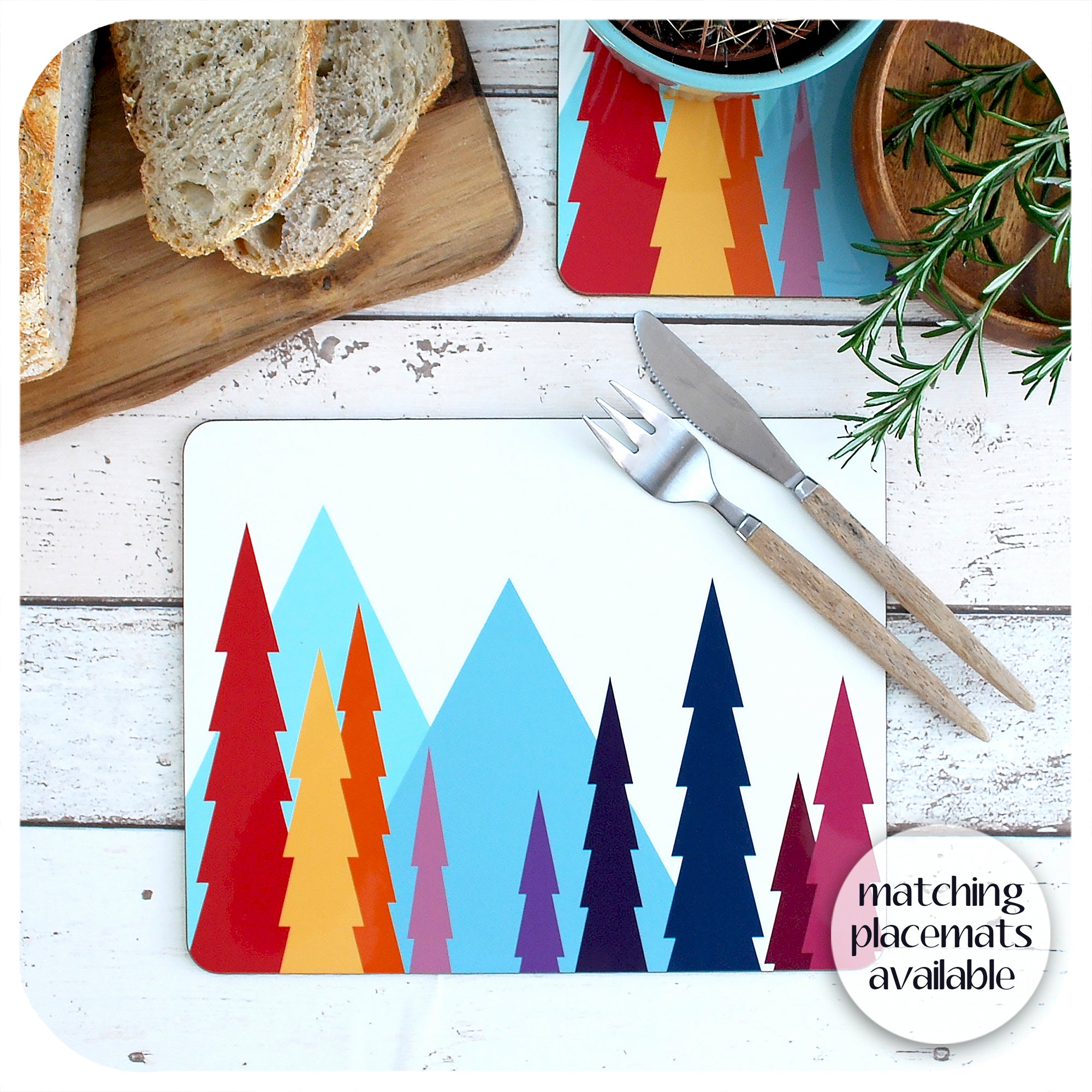 Matching Nordic Trees Placemats available | The Inkabilly Emporium