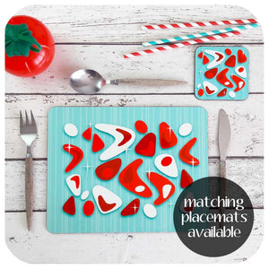 Matching Turquoise and Red Atomic Boomerang Placemats also available | The Inkabilly Emporium