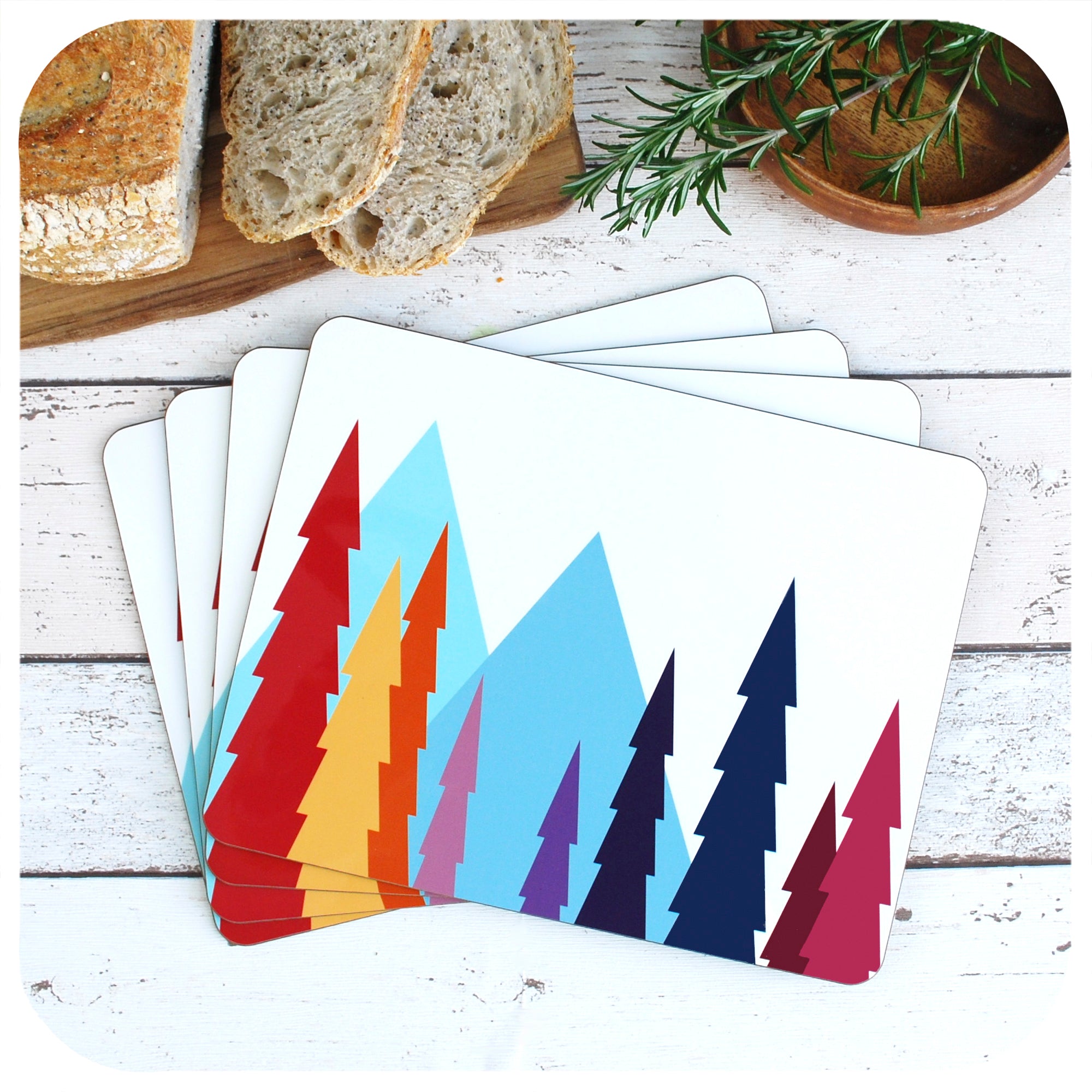 Nordic Trees Placemat, set of 4 in a fan | The Inkabilly Emporium