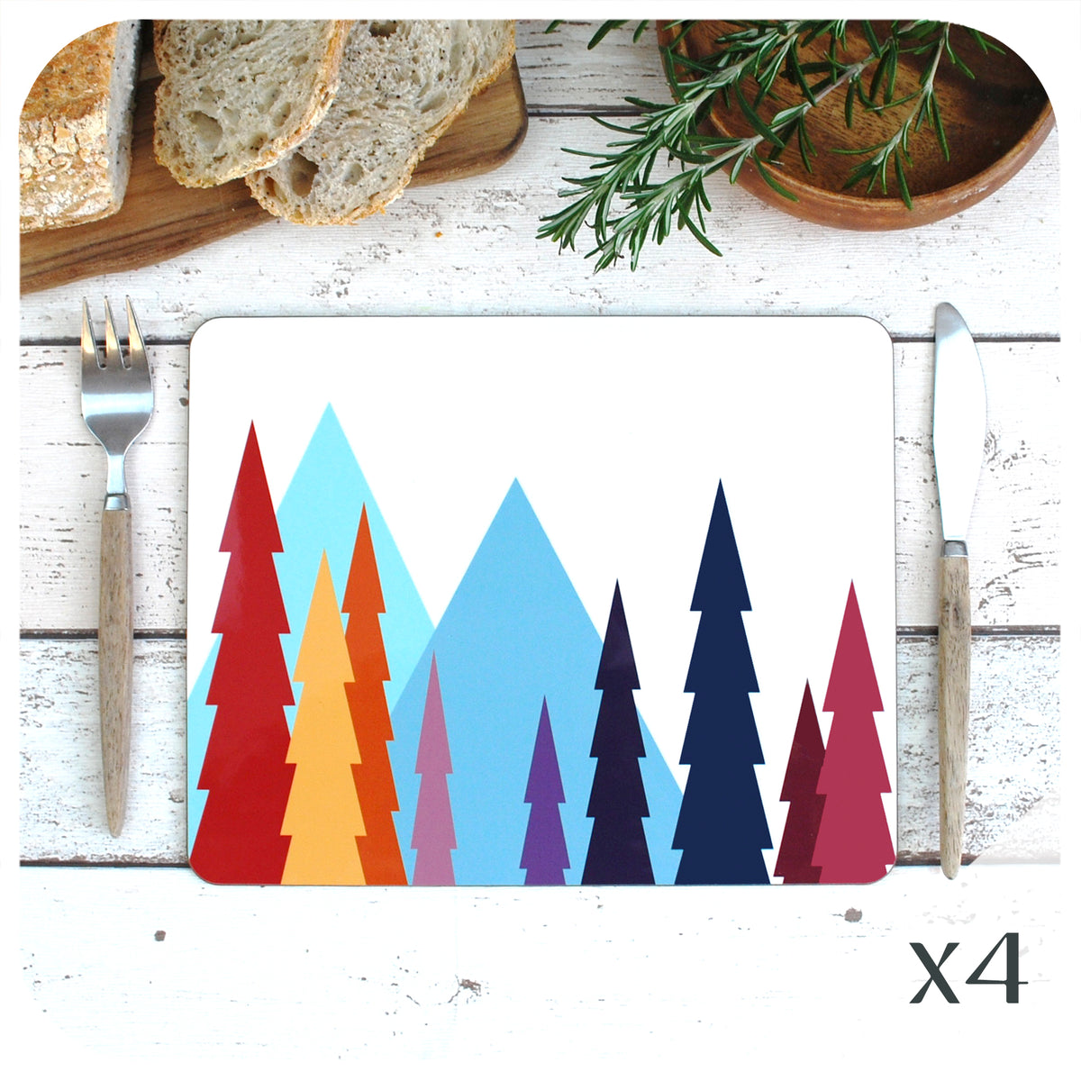 Nordic Trees Placemat, set of 4 | The Inkabilly Emporium