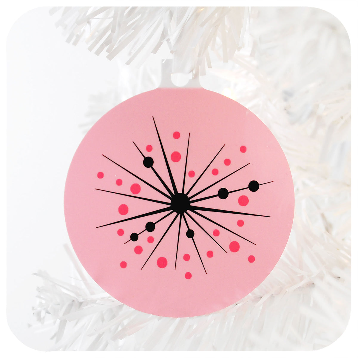 Pink Atomic Starburst Christmas Decoration | The Inkabilly Emporium