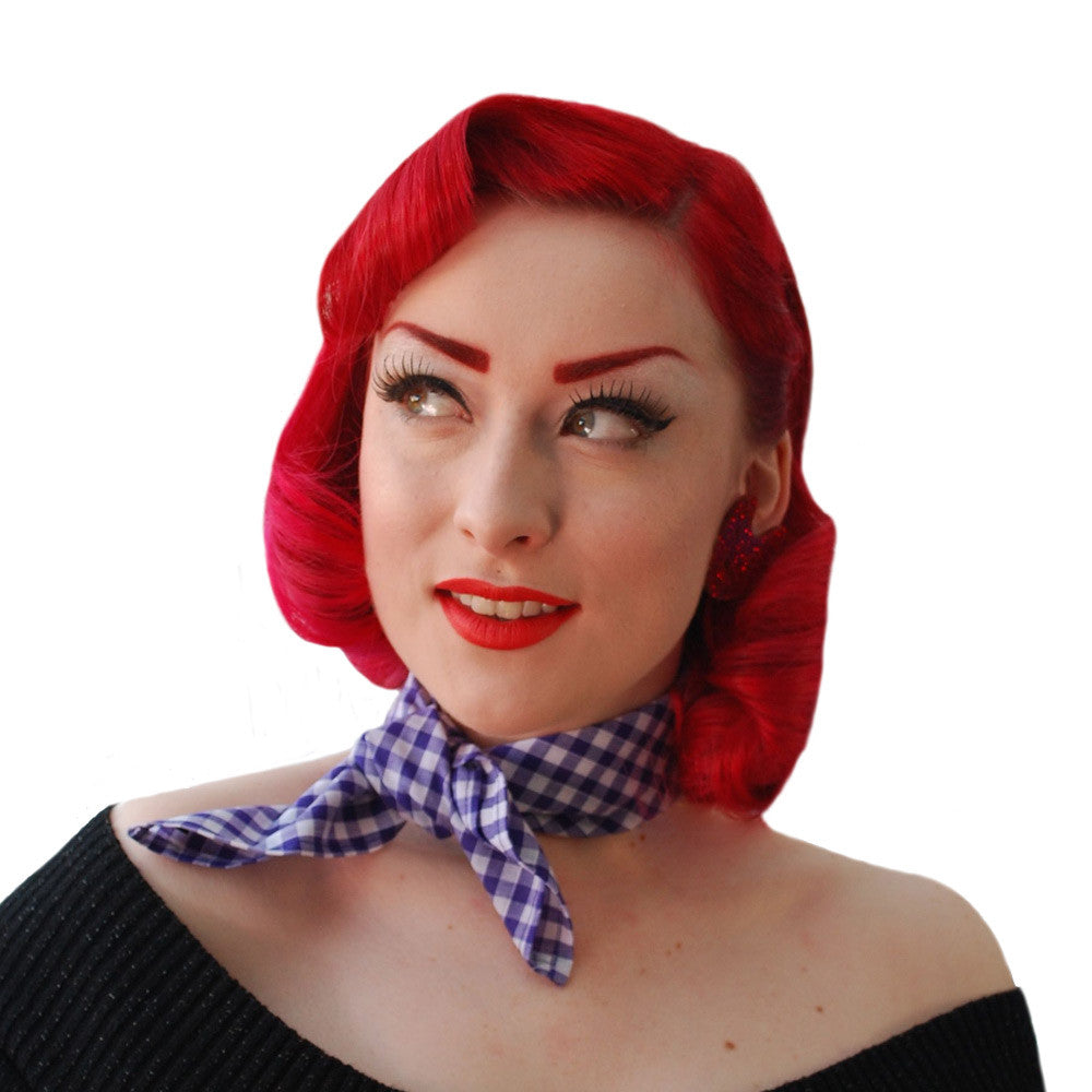 Purple Gingham Bandana | The Inkabilly Emporium