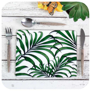 Palm Leaf Print Placemats | The Inkabilly Emporium