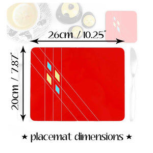  Mid Century Geometric Placemat Dimensions | The Inkabilly Emporium