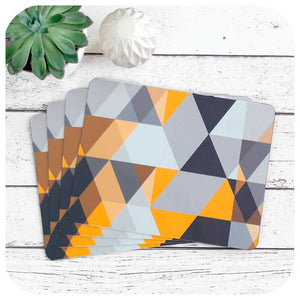 Set of four Scandi Geometric Placemats | The Inkabilly Emporium