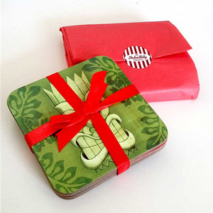 Tiki Coasters, gift wrapped as standard, the perfect tiki gift!  | The Inkabilly Emporium