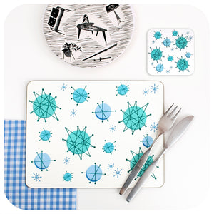 Atomic Starburst Placemat & Coaster | The Inkabilly Emporium