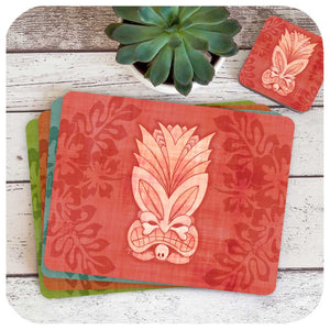 Tiki Mask Placemats with matching coasters | The Inkabilly Emporium