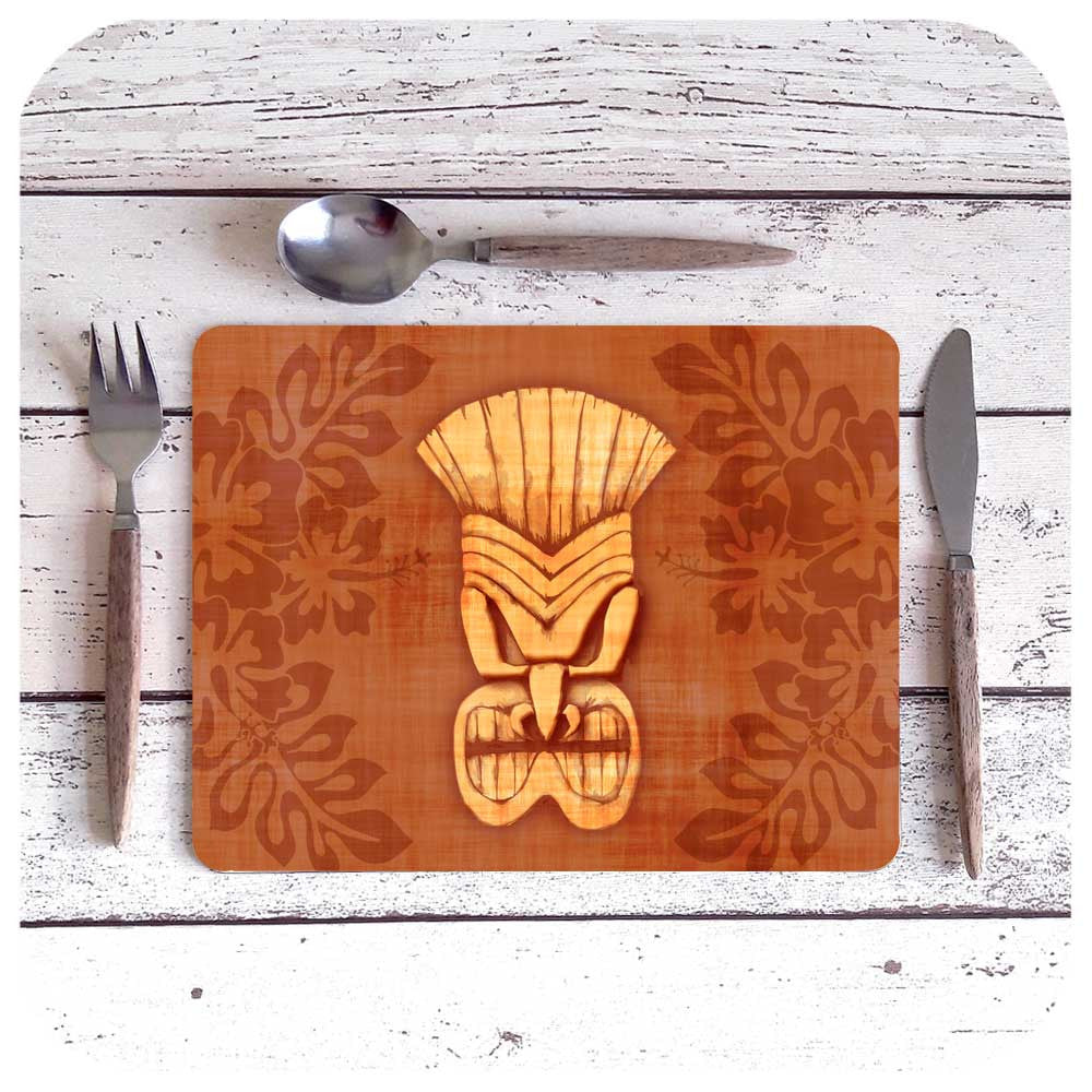 Brown Tiki Placemat | The Inkabilly Emporium