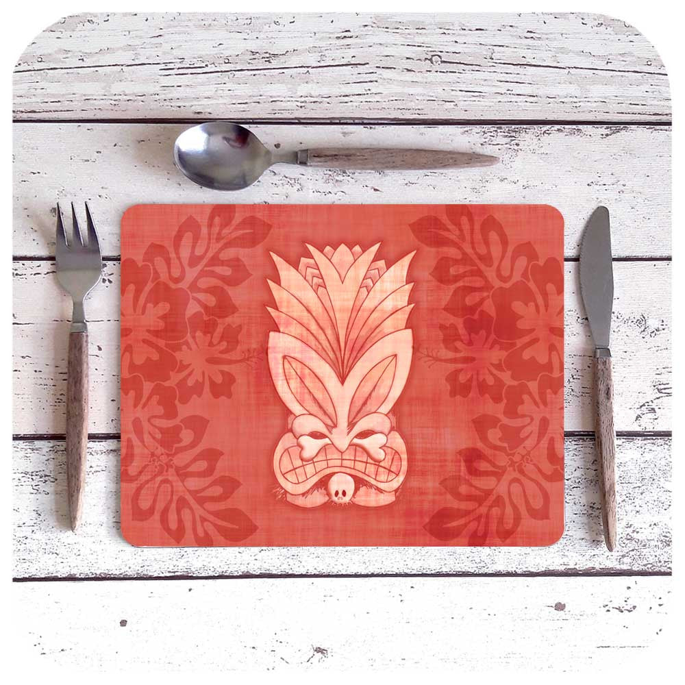 Pink Tiki Placemat | The Inkabilly Emporium