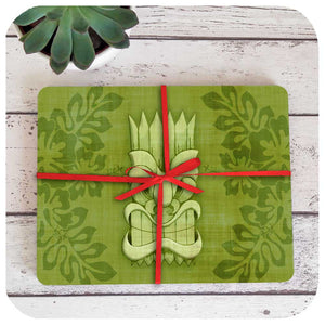 Tiki Placemat set comes wrapped in red ribbon | The Inkabilly Emporium