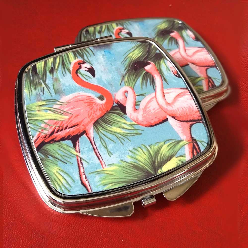 Flamingo Compact Mirrors | The Inkabilly Emporium