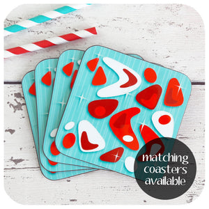 Matching Atomic Boomerang Coasters available  | The Inkabilly Emporium