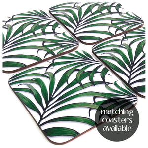 Palm Leaf Print Coasters also available to make a fabulous Tropical Tableware Set | The Inkabilly Emporium