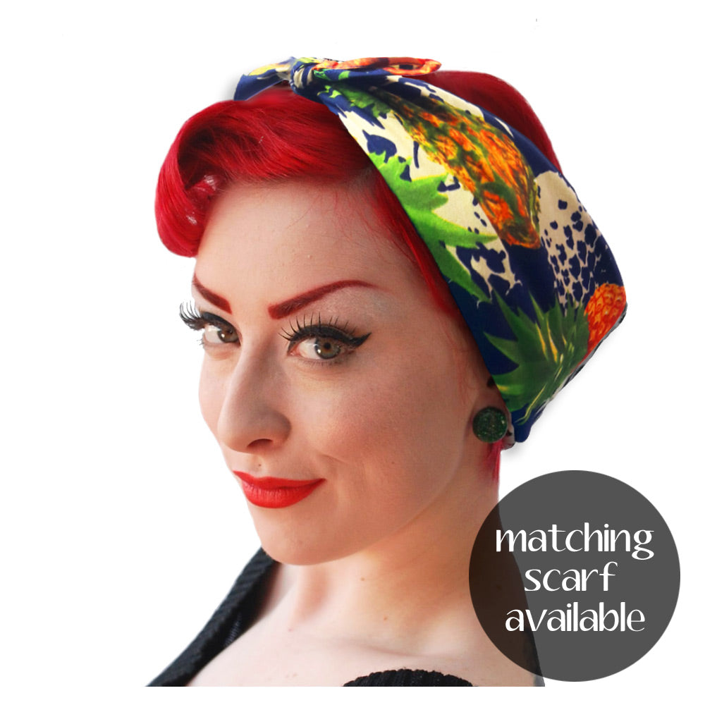 Matching Pineapple Headscarf | The Inkabilly Emporium