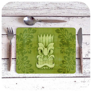 Green Tiki Placemat | The Inkabilly Emporium
