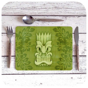 Green Tiki Placemat | The Inkabilly Emporium